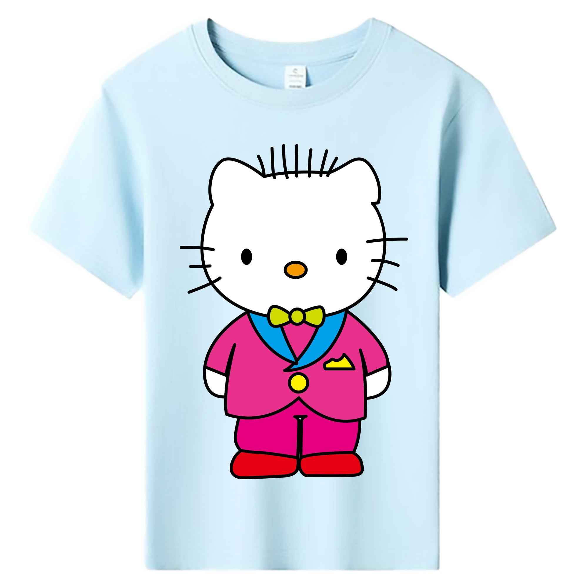 （画像用） Hello Kitty ハローキティ 綿100％キッズTシャツ（フロントプリント）